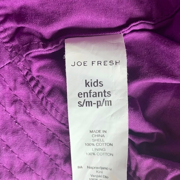 Joe Fresh Purple and Orange Pineapple Floral Kids Bucket Hat SIZE s/m-p/m - Picture 3 of 3